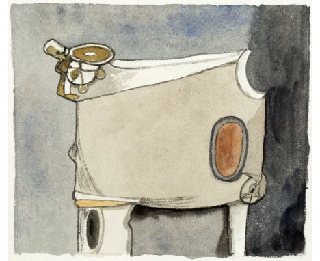 David Carr (1915-1968) Engine study, c1959 charcoal and watercolour 21cm x 24.5cm