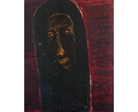 After Rabindranath Tagore (1861-1941) Portrait of a woman, c1960 collotype print published by Ganymed Press 63cm x 50cm