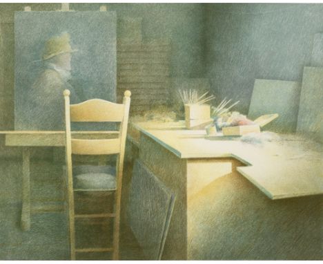 Olivier Raab (1955) Interior scene lithograph in colours signature and edition to margin, 90/225 framed and glazed, 70cm x 80