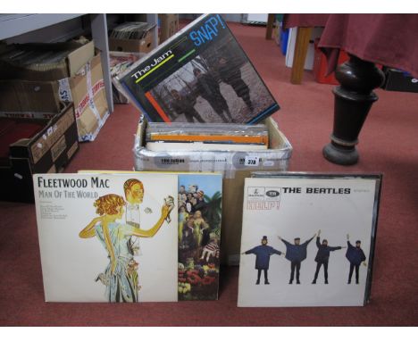 A Mixed Box of Over Fifty LPs, to include albums from Fleetwood Mac, Queen, The Beatles, The Animals, The Police, Elvis Coste