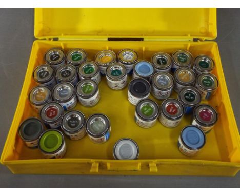 Humbrol - 30 tins of Enamel paint for model makers, unused surplus retail stock 