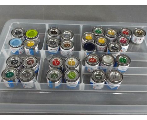 Humbrol - 30 tins of Enamel paint for model makers, unused surplus retail stock 