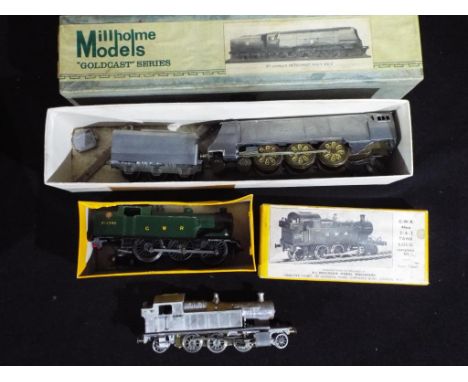 Millholme Models, K Precision Model Engineers - Three part constructed OO gauge model kits of steam locomotives. Lot consists