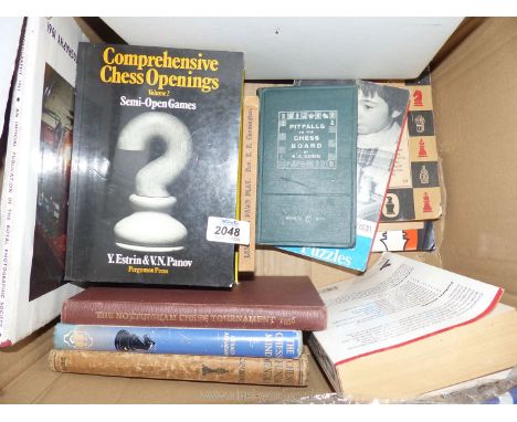 A quantity of books on Chess to include Marvczy Memorial Tournament Budapest 1952, Relax with Chess and Win in 20 Moves etc.