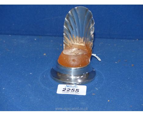 A very pretty silver night light holder with scalloped reflective back, hallmarks for Birmingham 1898, maker T. Wooley, some 