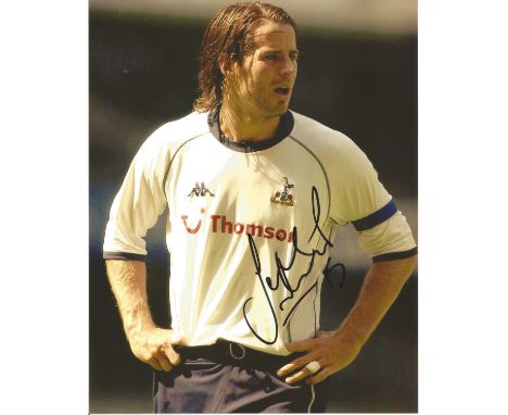 Football Jamie Redknapp signed 10x8 colour photo pictured while playing for Tottenham Hotspur. Good condition. All autographs