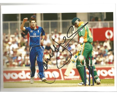 Cricket James Anderson signed 10x8 colour photo. James Michael Anderson, OBE , born 30 July 1982, , is an English internation