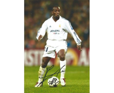 Football Claude Makelele signed 12x8 colour photo pictured in action for Real Madrid. Claude Makelele Sinda , born 18 Februar