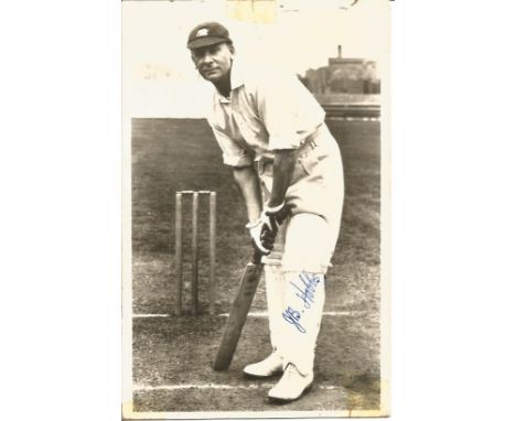 Cricket Jack Hobbs signed 6x4 black and white photo. Sir John Berry Hobbs , 16 December 1882 - 21 December 1963, , always kno