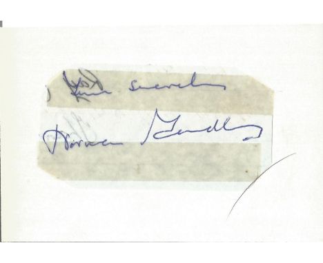 Cricket Norman Yardley 4x3 signature piece album page cutting fixed to white card. Norman Walter Dransfield Yardley , 19 Marc