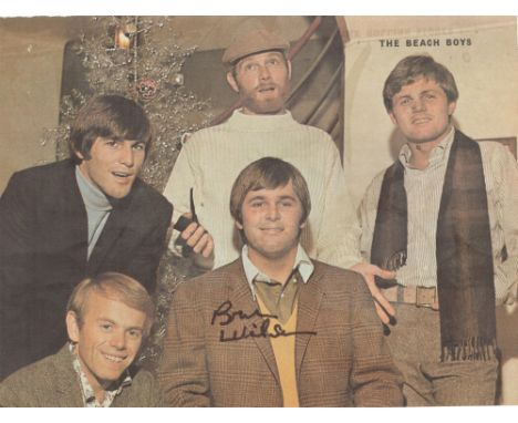 Brian Wilson Beach Boys Singer Signed Vintage 7x10 Beach Boys Picture. Good condition. All autographs come with a Certificate