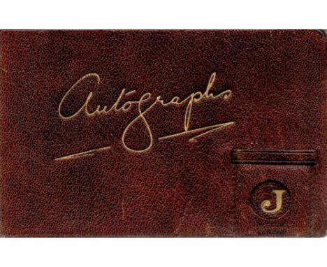 Vintage Entertainment Autograph Book over 25 fantastic signatures includes Bing Crosby, Cary Grant, WG Fields, Gracie Fields,