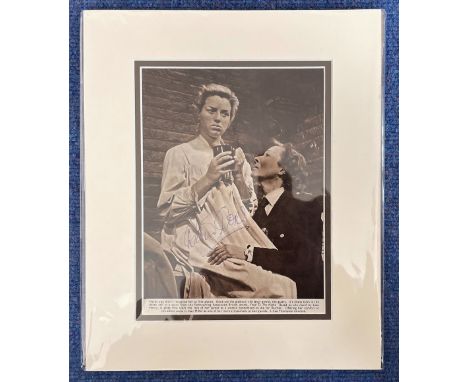 Diana Dors (1931-1984) Actress Signed Vintage Double Mounted 10.5x13 Picture. Good condition. All autographs come with a Cert