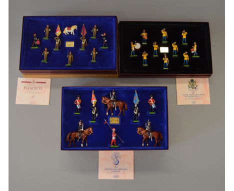 3 x Britains figure sets. 5391 United States Army Band of Washington DC, 5190 The Parachute Regiment & 5291 The Honourable Ar