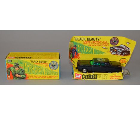 A boxed Corgi 268 The Green Hornet 'Black Beauty', appears G+ but missing flying radar scanners, missiles and instructions, w
