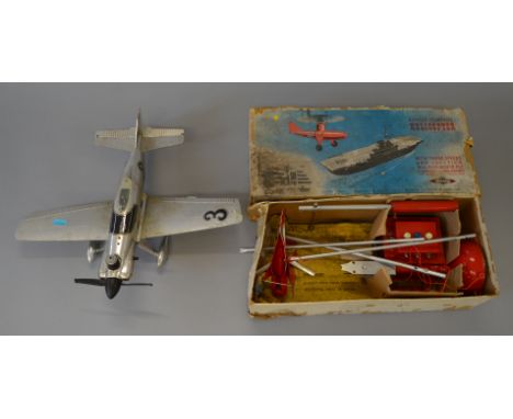 Three  vintage aviation models. A boxed Frog flying Scale Model  Aeroplane, with 'foreign' markings and  a boxed Nulli Secund