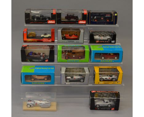 Fourteen boxed continental diecast models by Brumm, Eligor and Schuco. Models appear G/VG in F/G boxes. (14)