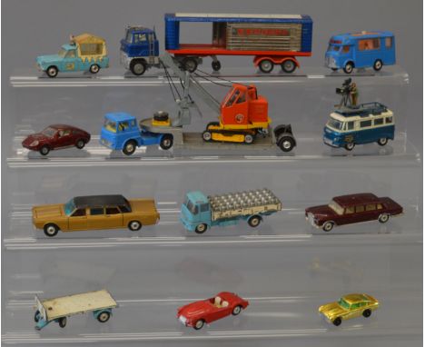 A small quantity of unboxed Corgi diecast vehicles with varying degrees of play wear to paintwork and slight damage to some. 