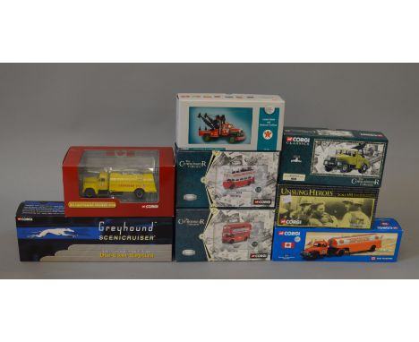 A mixed lot of eight boxed Corgi diecast models including three from their 'Connoisseur' range - 16102 Southdown Scammell Hig