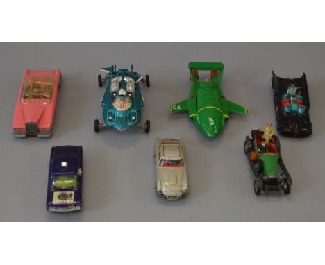 A mixed group of unboxed TV and film related diecast toys, with examples by Dinky, Corgi and Matchbox. This lot includes a Di