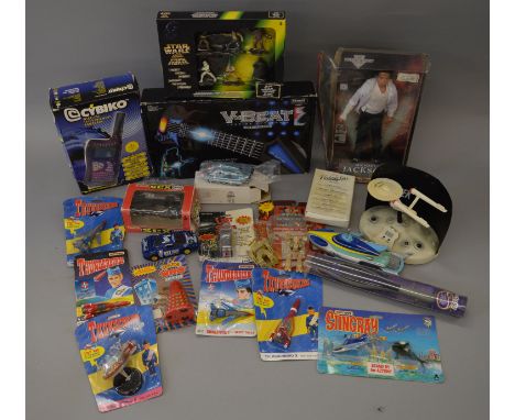 A small quantity of assorted toys, both boxed and unboxed, including V-Beat Air Guitar, a Michael Jackson Figure, a carded Da