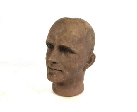 A mans mannequin head, ideal for helmet display etc. 