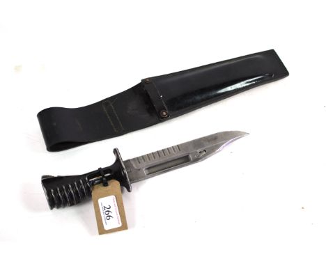 A British SA80 bayonet with parade scabbard 