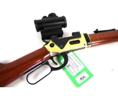 A "Walther" model lever-action long Cal. 4.5mm (.177) Co2 air rifle, complete with "Excelvan" red dot sight.NB. As a post 193