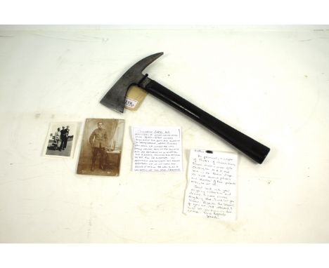 A WWII era Chillington Arpax axe, maker marked and A.R.P. 55. This example with photo's and some history of it's first owner