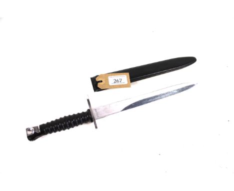 A Swiss M57 knife bayonet with scabbard