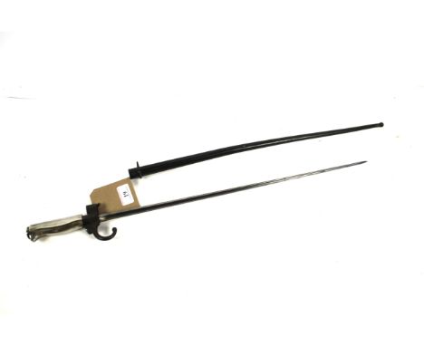 A French model 1886 epée bayonet and scabbard