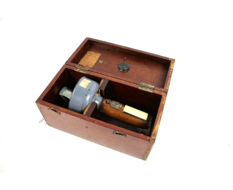 A hand held sighting compass by Simpson Lawrence Ltd. Glasgow AF with fitted wooden box