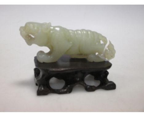 A Chinese jade tiger  