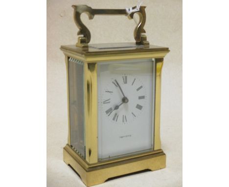 A Mappin & Webb brass cased carriage clock  