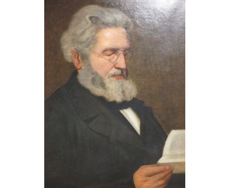 A portrait study of a gentleman believed to be Mr Randall, together with another, both 60 x 49cm, and a pair of photographic 