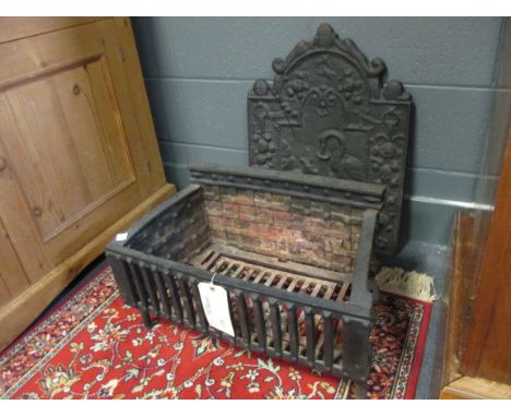 A cast iron fire grate