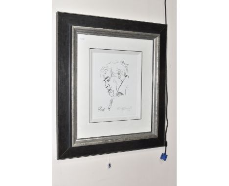 ROLF HARRIS (AUSTRALIA 1930-2023) 'SKETCH CLUB - CONCENTRATION', a signed limited edition print on paper depicting a portrait