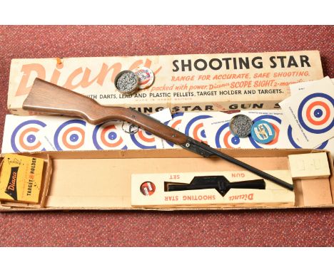 A BOXED DIANA SHOOTING STAR GUN SET, comprising a Diana Mod 16 break barrel .177 air rifle, no visible serial number, overall