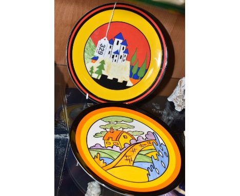 A PAIR OF LIMITED EDITION BRADFORD EXCHANGE WEDGWOOD 'BIZARRE WORLD OF CLARICE CLIFF' COLLECTOR PLATES comprising 'Orange Roo