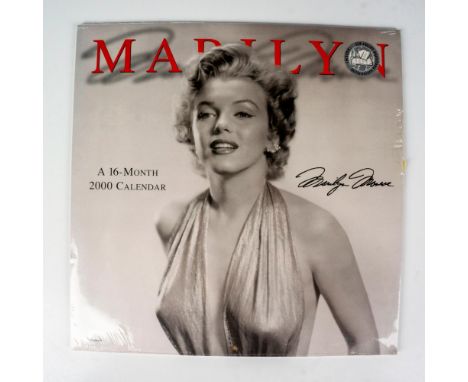 Sixteen month calendar depicting black and white photographs of the iconic American actress and beauty Marilyn Monroe. Includ