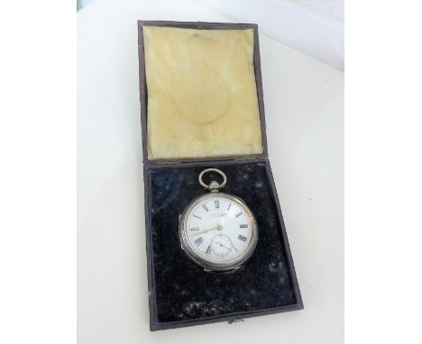 Chester silver cased pocket watch, the white enamel dial inscribed Muir & Sons Glasgow, with Roman numerals and subsidiary se