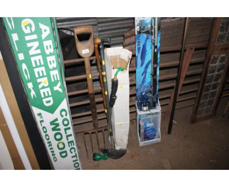 A quantity of gardening tools