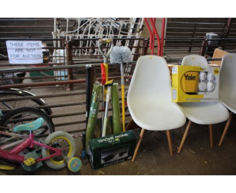 A quantity of long handled gardening tools etc. 