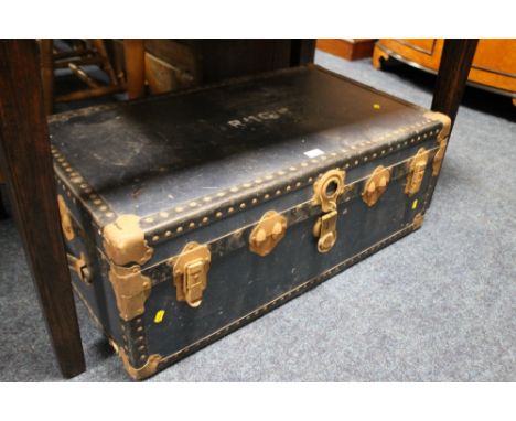 A VINTAGE PACKING TRUNK