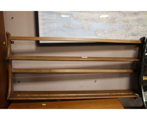 AN ERCOL OPEN HANGING SHELF