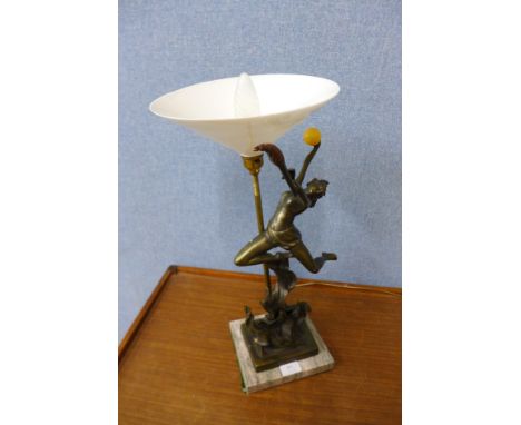 An Art Deco style table lamp