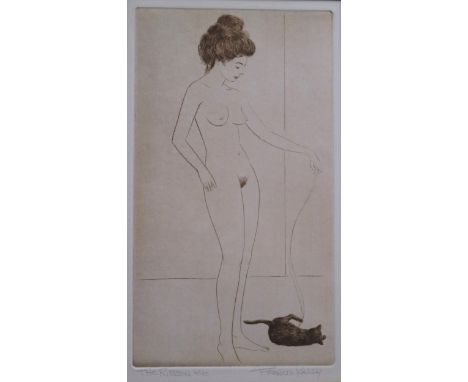 Francis Kelly (American, 1927-2012), The Ribbon, Etching 6/40, signed bottom right, mounted and framed. Measurements 32.5 x 1