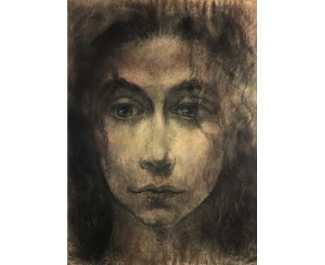 Zsuzsi Roboz (Hungarian 20th-21st Century, 1929-2012), Portrait of a Young Girl- Study of Katerina, Mixed Media on paper, Lab