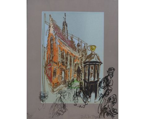 Feliks Topolski (Polish-British 20th Century, 1907-1989), Grays Inn, print, signed bottom right, numbered 92/275 bottom left,