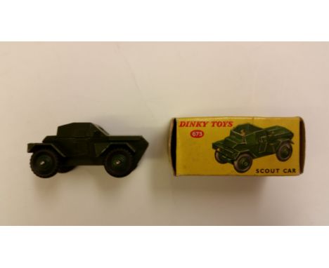 MILITARY, metal Dinky Toys, no. 673 Scout Car, with original box (slight damage), VG